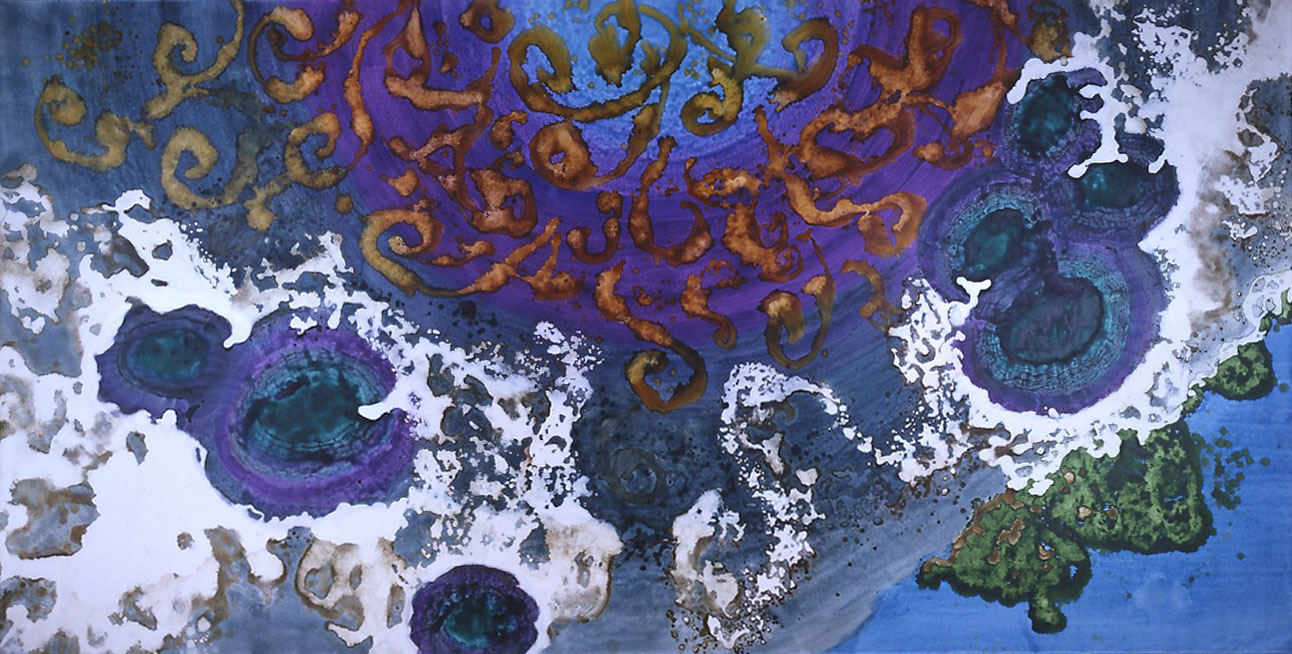  "Sunken Treasure" 2003, Sunken Treasure Series, acrylic on canvas, 10 x 20 feet (305 x 611 cm). 