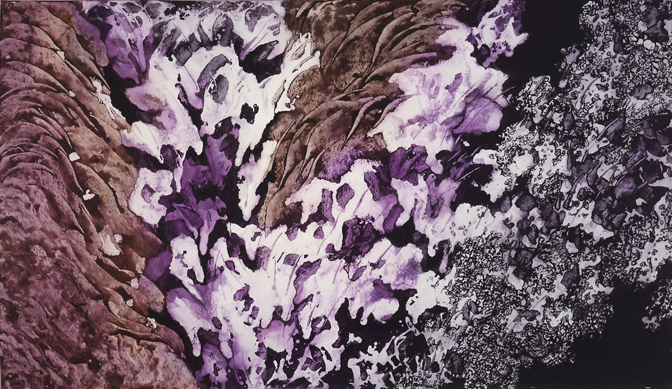  "Avalanche" 1987, Avalanche Series, acrylic on paper, 42 x 72 in (107 x 183 cm). 