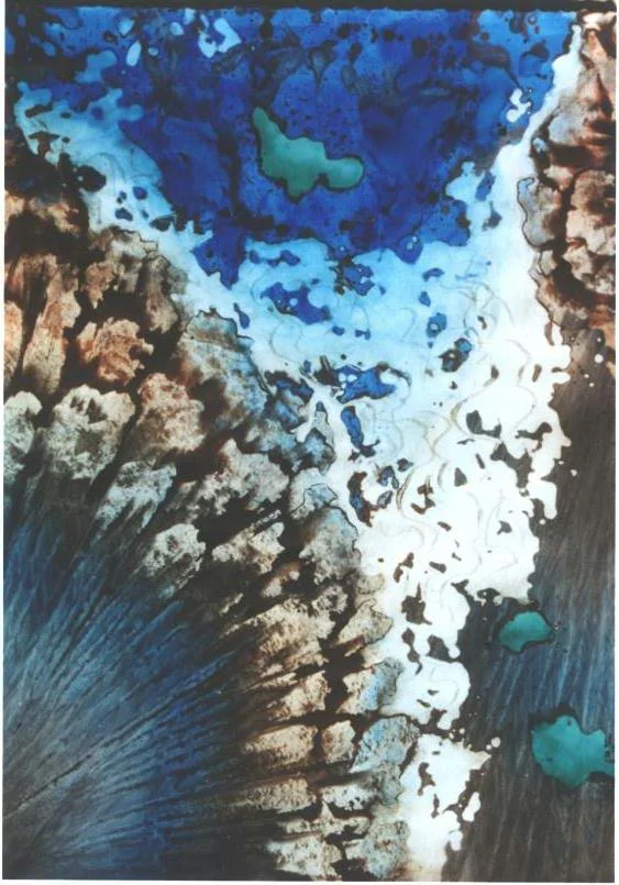 "Falling Turquoise", Turquoise Floating Series.