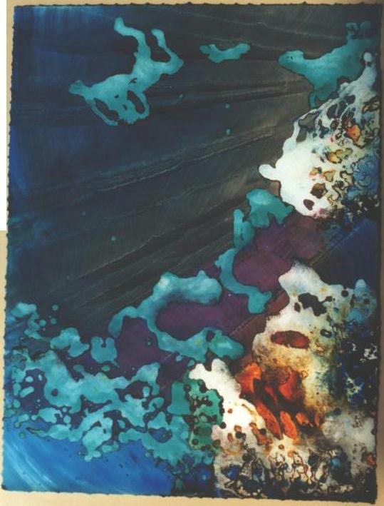  "Turquoise Jellyfish Floating", Turquoise Floating Series. 
