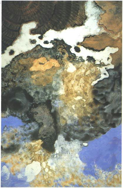  "Running Cloud" 1988, Cloud as Dog Series, acrylic on canvas, 9 x 6 feet (275 x 183 cm). 
