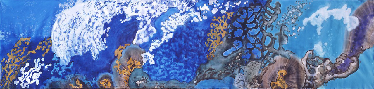  "Water - Element of Life" 2004, Deep Sea Garden Series, acrylic on canvas, 8 x 33 feet (244 x 1006 cm). 