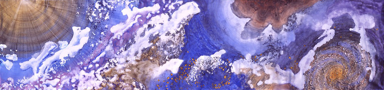  "Air - Element of Life" 2004, Galaxy and Milky Way Series, acrylic on canvast, 8 x 33 feet (244 x 1006 cm). 