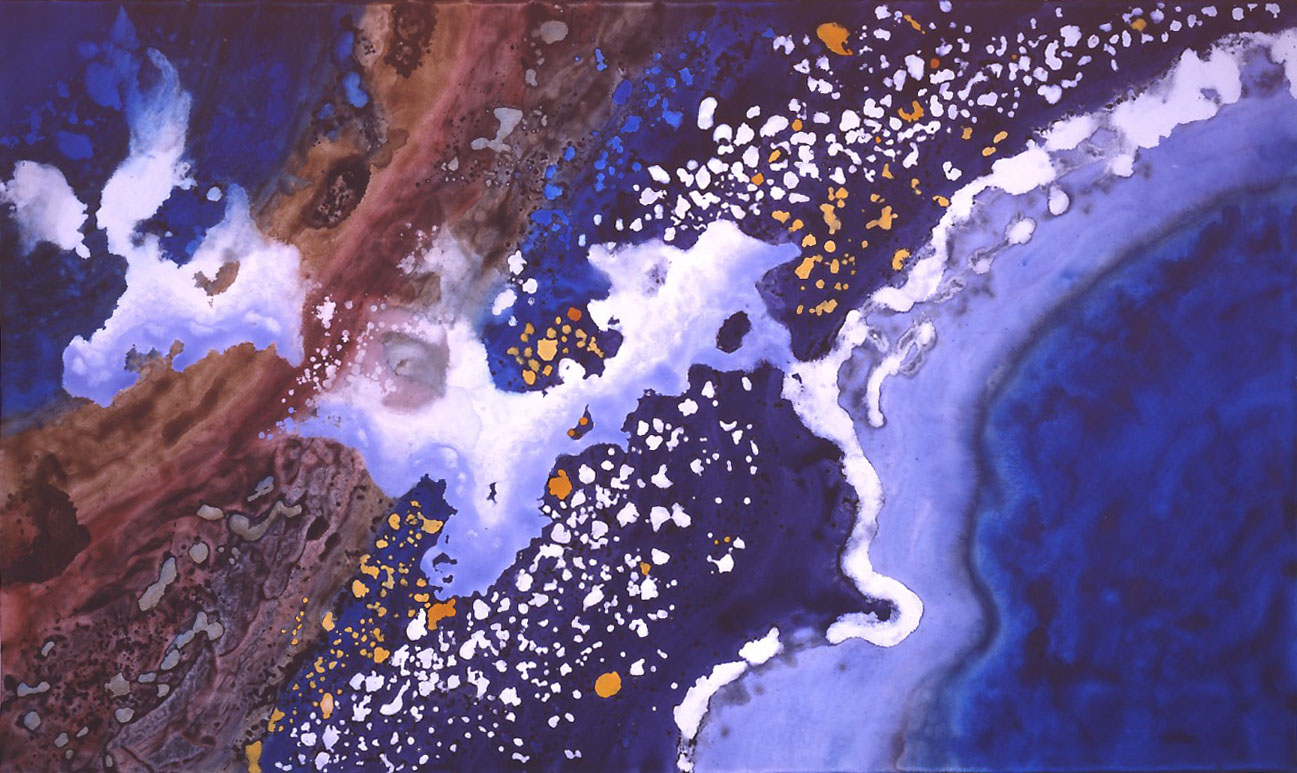  "Fly Over Milky Way II" 2003, Galaxy and Milky Way Series, acrylic on canvas, 10 x 18 feet (305 x 549 cm). 