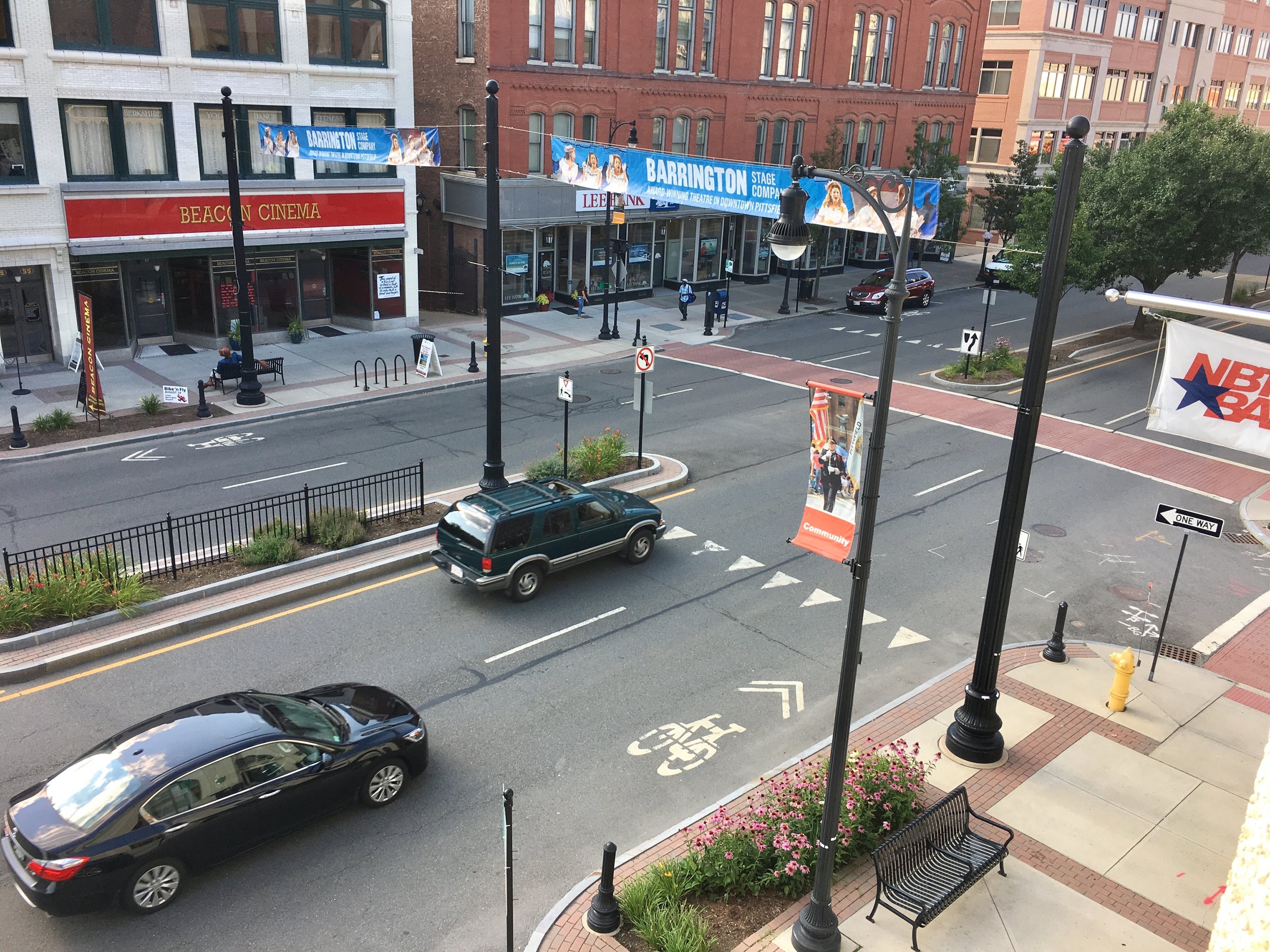 A sharrow on North Street.