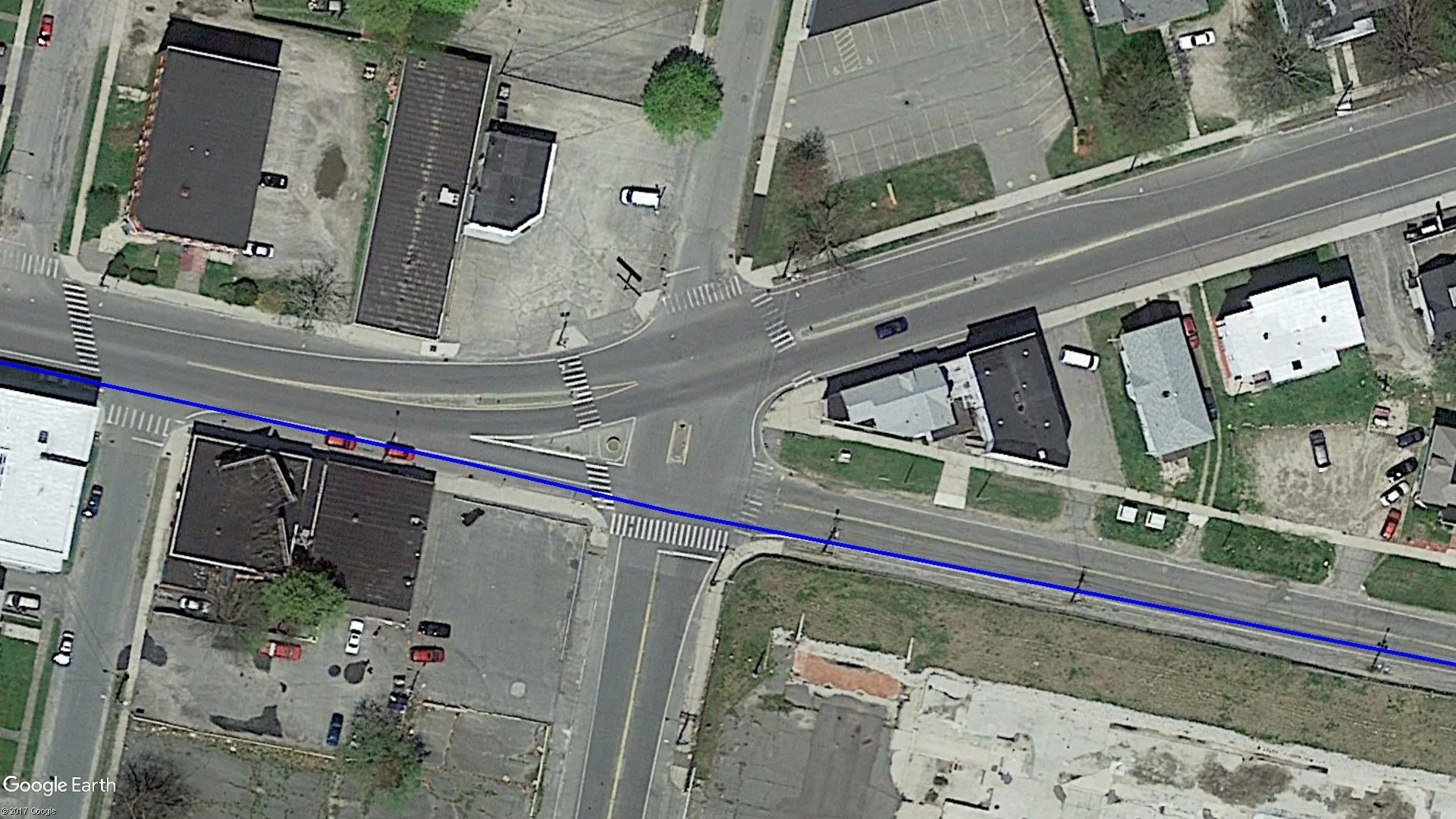 Difficult geometry at this intersection.