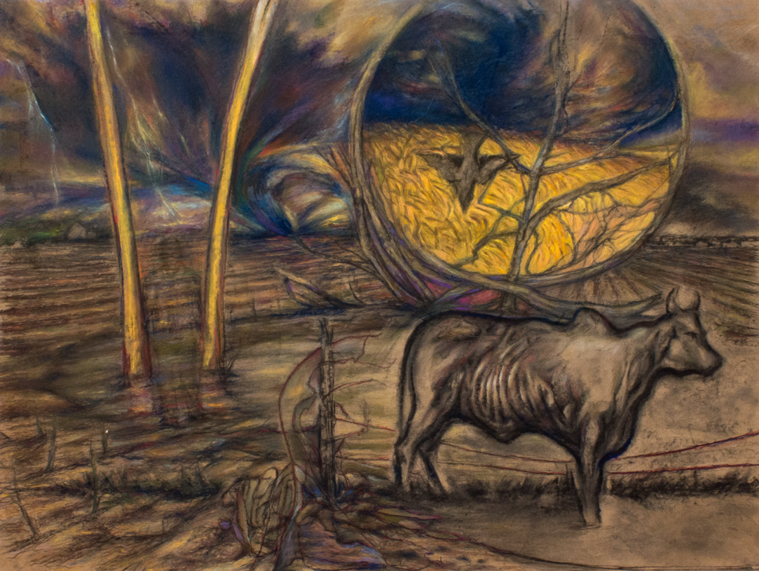 'Waller Landscape with Tower of Babel' panel 1 of 4 - sketch