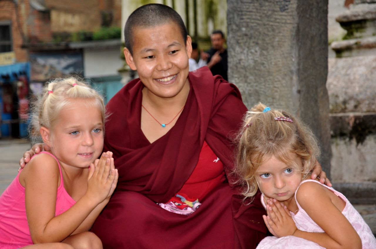 1jkk-Nepal-Monkey-Temple-Girls-Buddhist-Monk-14Sep2010.jpg