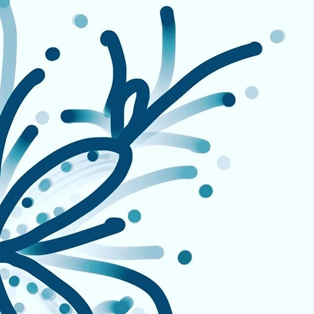 A little snippet of today&rsquo;s creative session .. and no it&rsquo;s not inspired by virus 🦠 nodules !!! #createdaily 
#textiledesign
#procreate
#ipadpro 
#surfacedesign 
#inkyblue 💙
#mgkdesigns