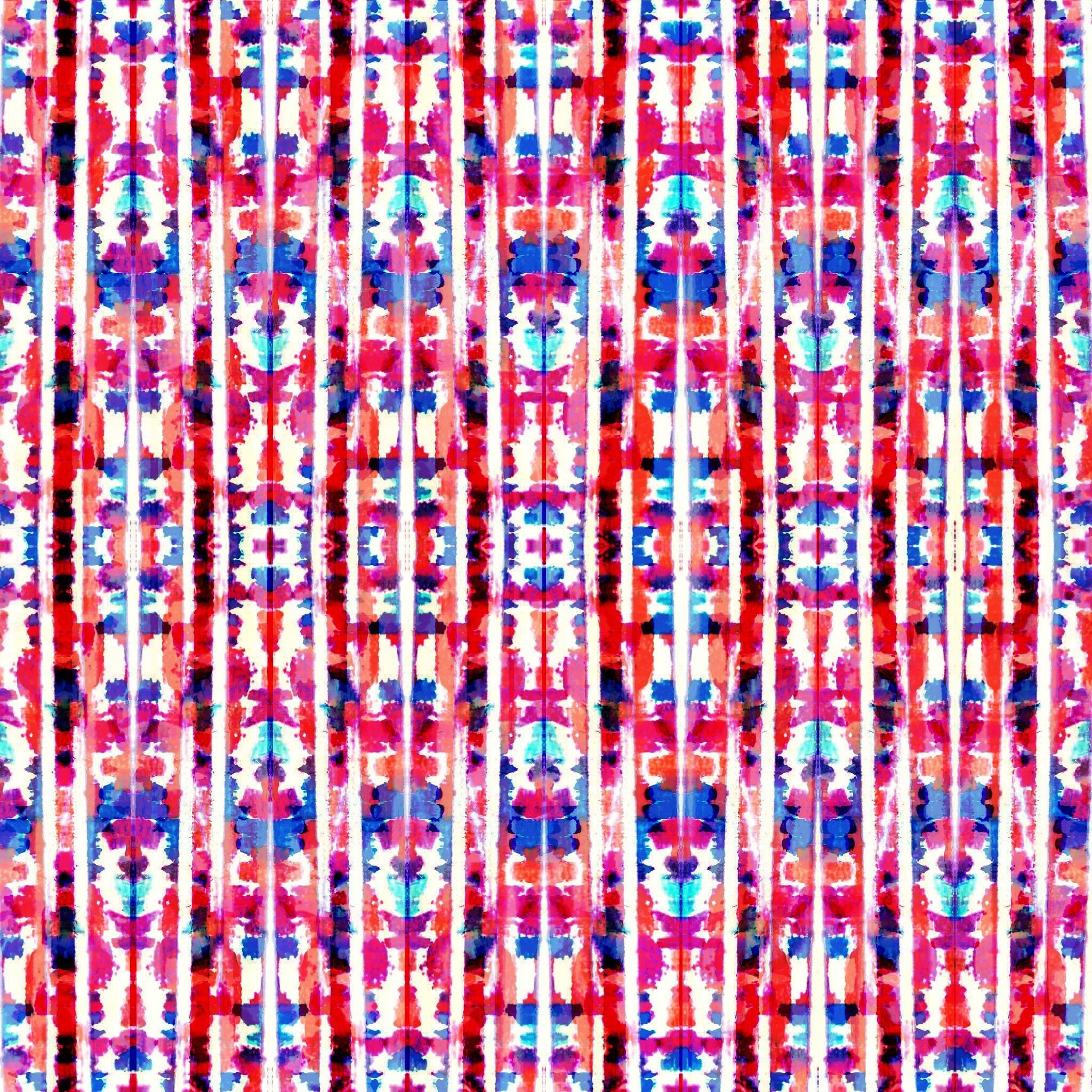 tie dye plaid stripes