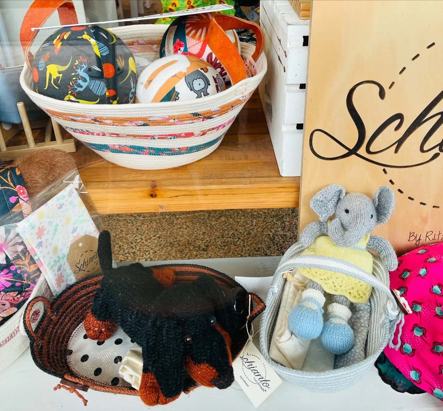 Three new cuties - beautifully handknitted for Schianto by Pauline M😊 In store now and joining my baby and children’s gift range🙂 #handmadeinmelbourne #australianmade🇦🇺 #shoplocal #shophandmade #babygifts #handknitted #ropebaskets #toddler