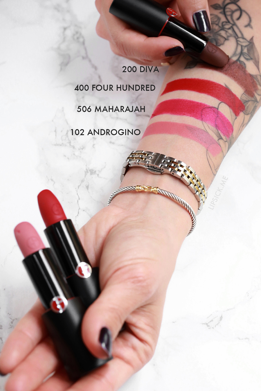 giorgio armani matte lipstick review