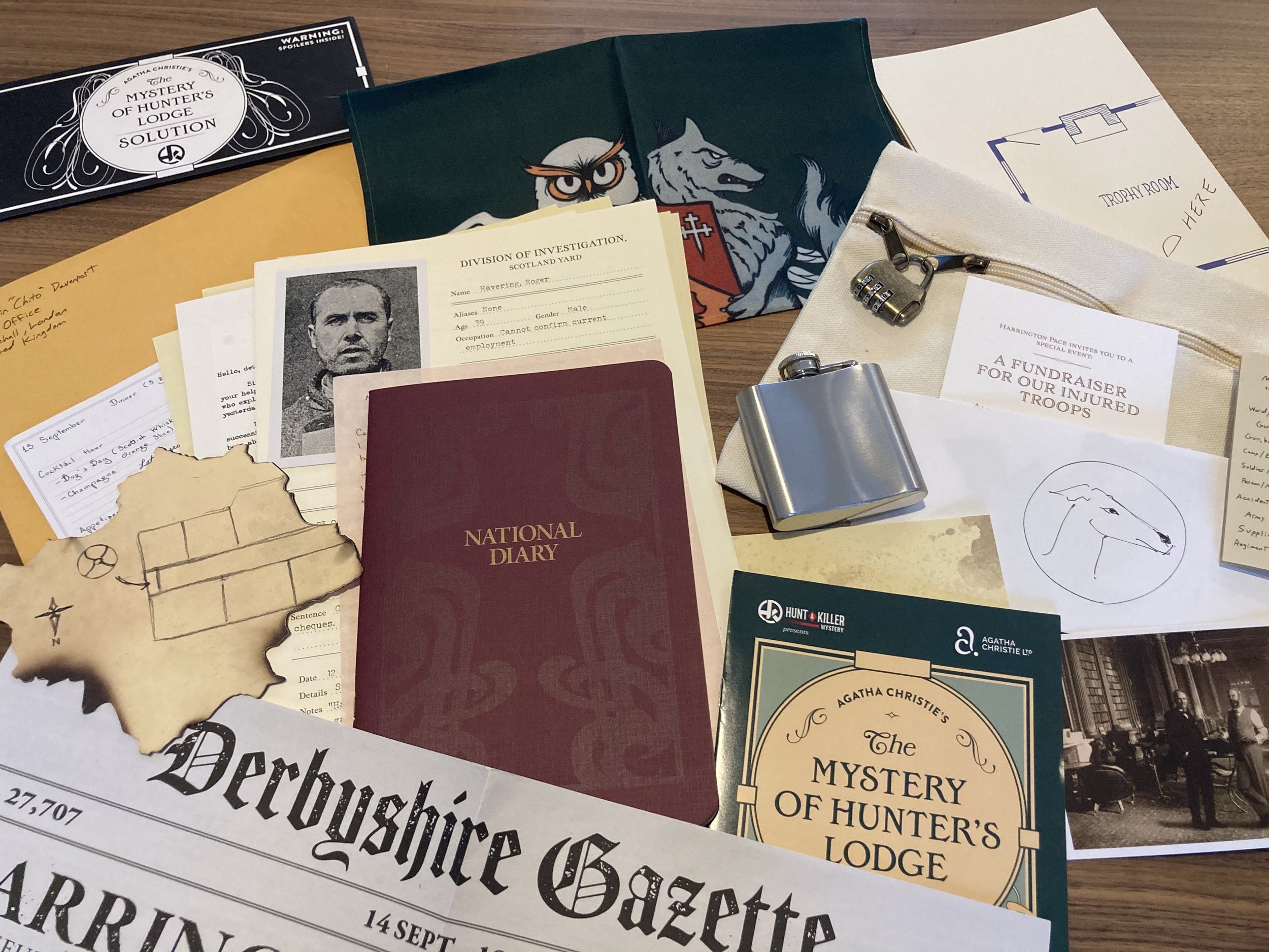 Hunt A Killer Agatha Christie’s The Mystery at Hunter’s Lodge Murder Board Game 