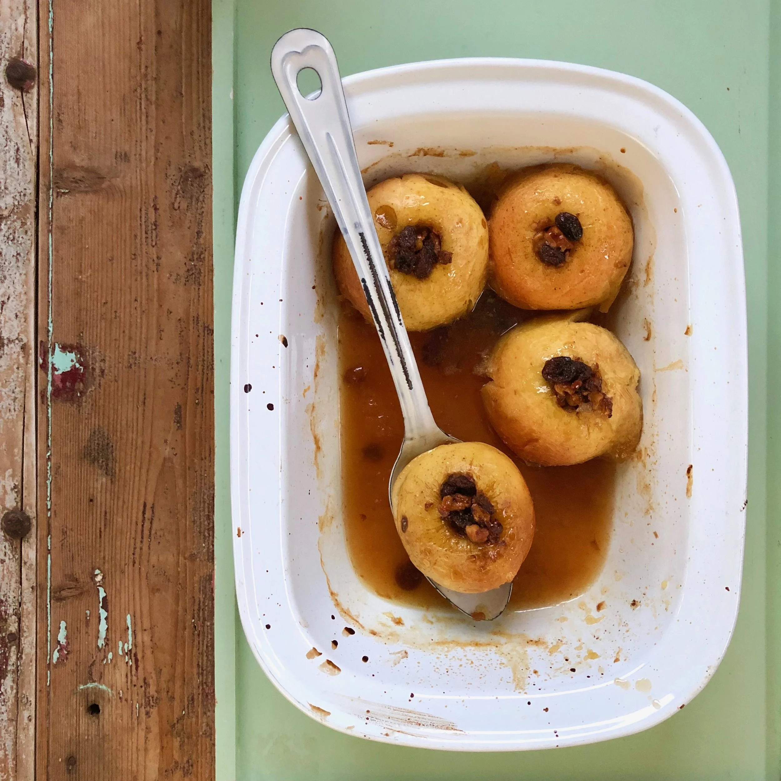 BAKED HERITAGE APPLES with HONEY, SPICE &amp; WALNUTS&nbsp;