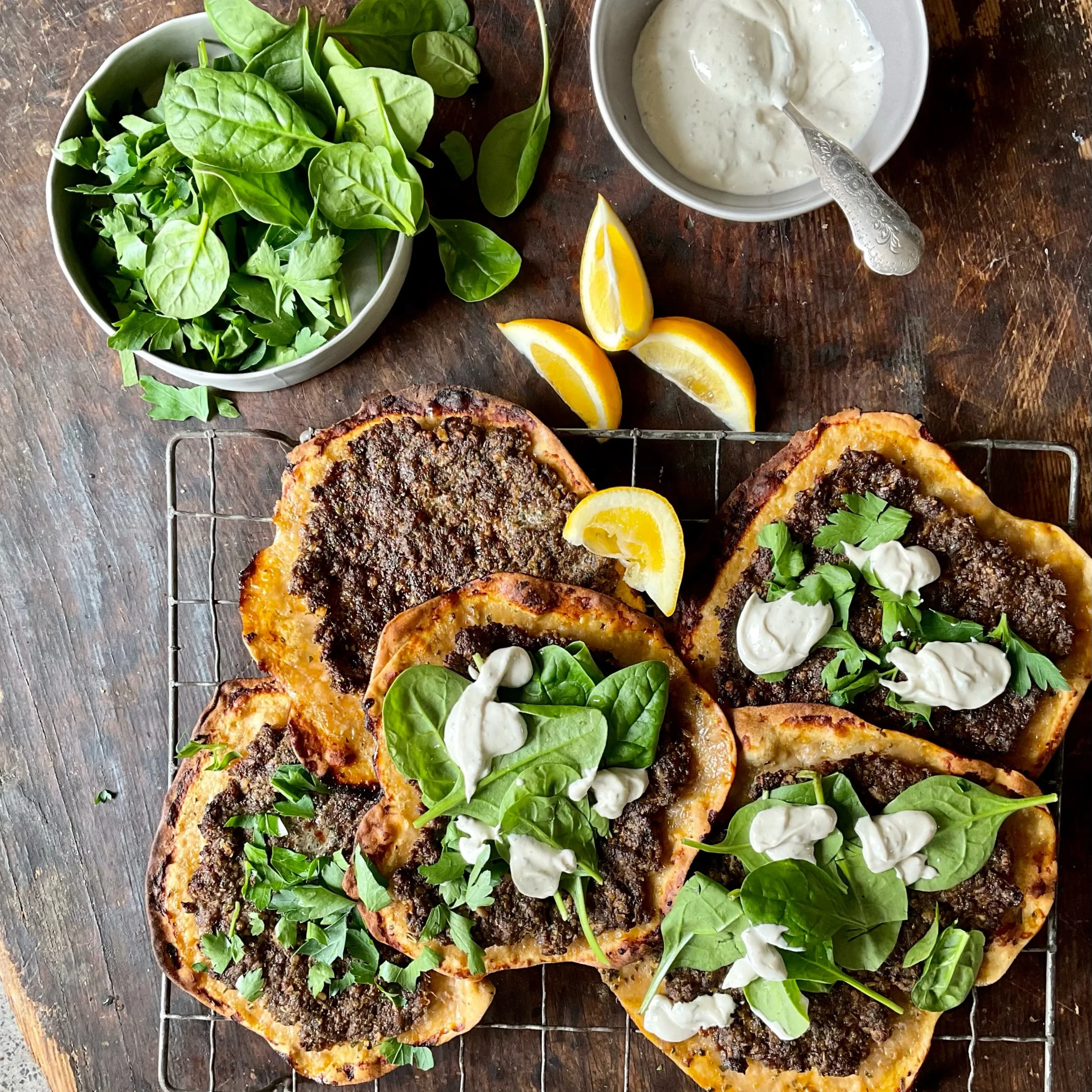 TURKISH STYLE LAMB FLAT BREAD
