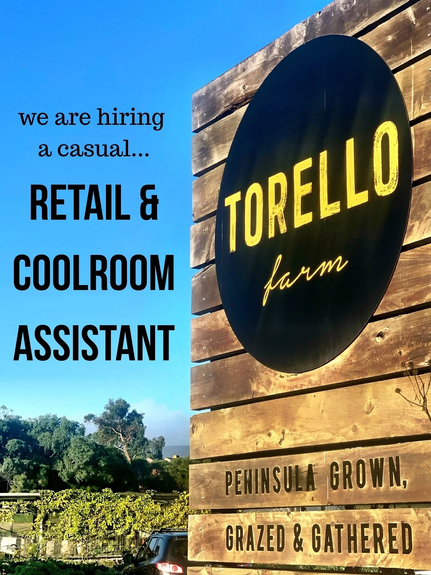 We are looking for a hard working, produce loving human to join our farm gate shop team in a casual position 🌈 

This role requires amazing customer service with a good understanding of local produce, the ability to put up beautiful produce displays
