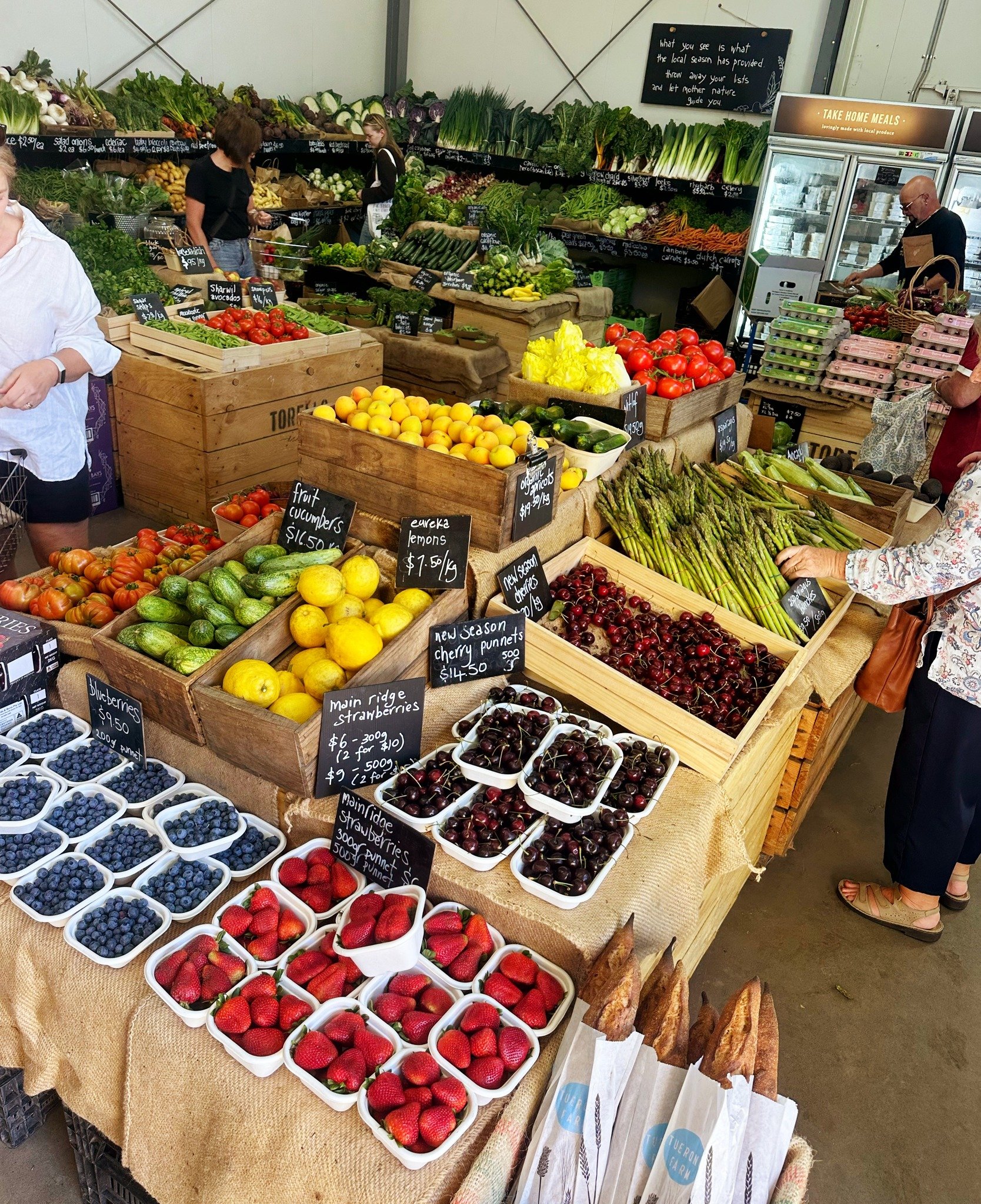 A SUMMER SUNDAY looks a little like this....

Blueberries, strawberries, sourdoughs, flatbreads with seasonal toppings, goats cheese tarts and beef pies for easy entertaining, cucumbers, organically grown flowers, grass fed beef &amp; lamb for the BB