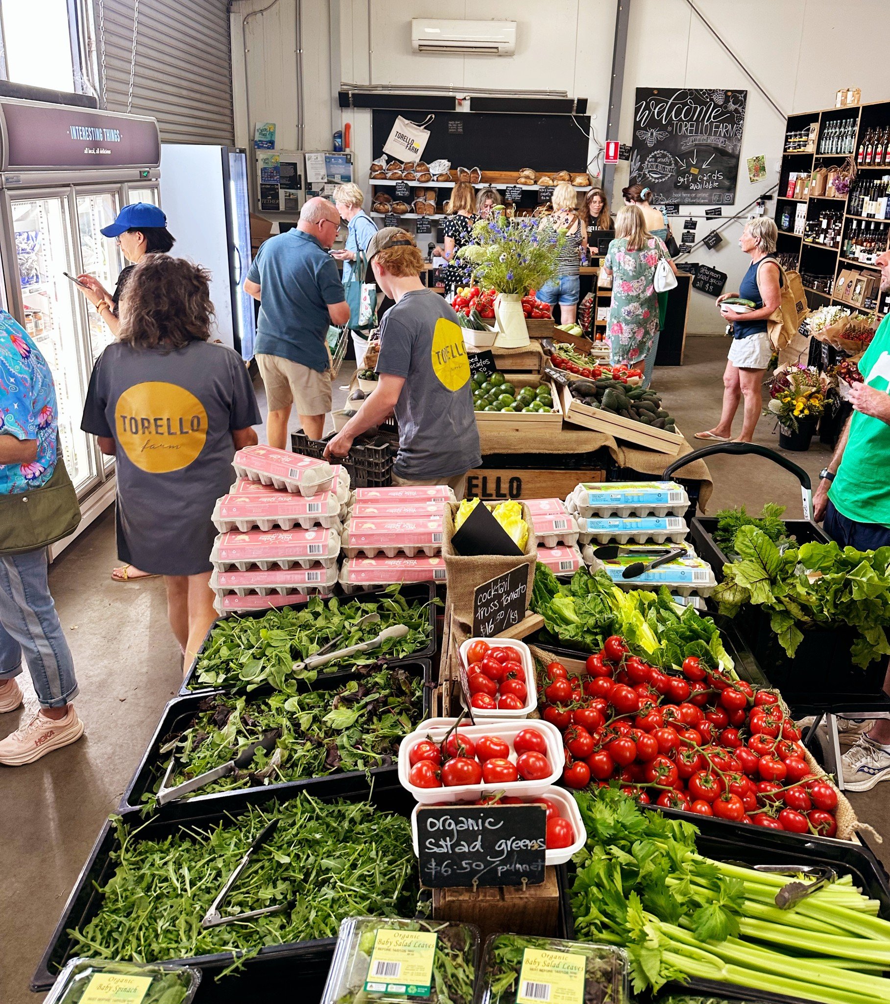 Summer vibes in the farm gate looks a little like this 🌈  We are starting to see some sexy field grown tomatoes appear, along with beautiful avocados, plums, cucumbers, strawberries and blueberries. Cherries are still here along with apricots 🙌 

W
