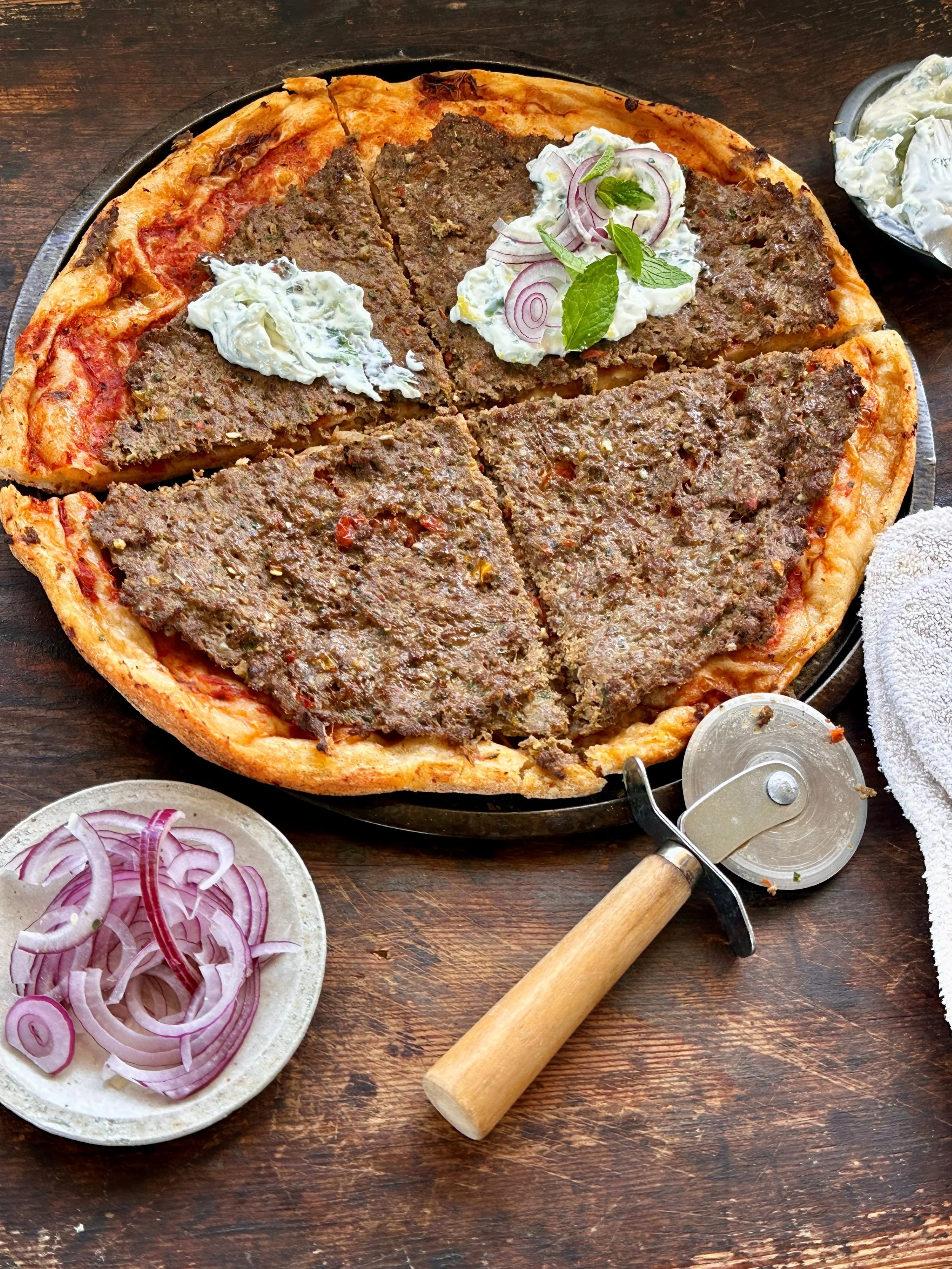 SPICED BEEF PIZZA WRAP