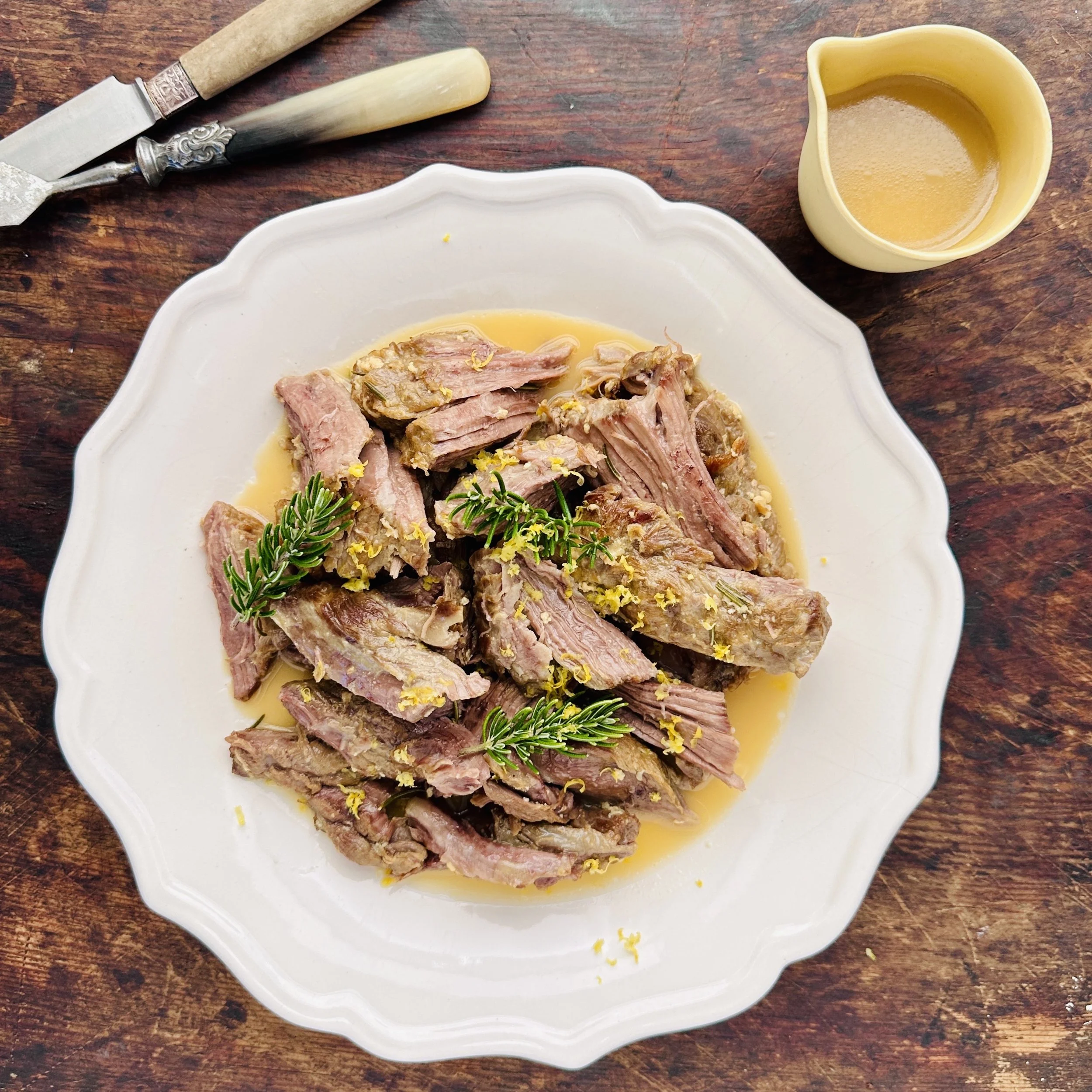 LAMB SCOTCH NECK FILLET BRAISED IN GOATS MILK 