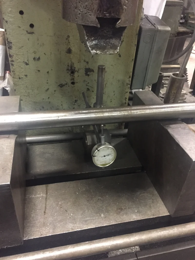 precision straightening on a long, thin part
