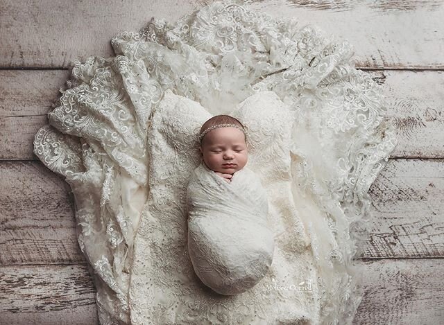Pretty little lady on Mommy&rsquo;s wedding gown 💖
*
*
This session was from December. I&rsquo;m hoping to be back to doing newborn sessions next month! 🤗
Fully booked until October. Please visit www.melissacorrellphotography.com to book your sessi