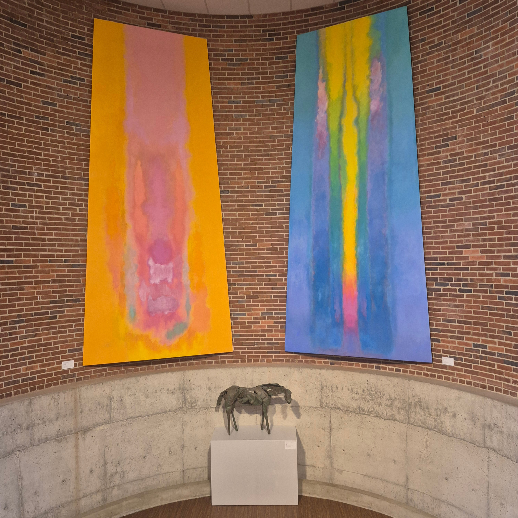 Color Paintings & Metal Sculpture