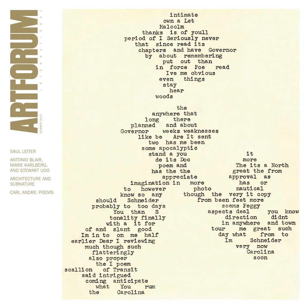 “City of Dust,” by David Gissen, In Artforum (Summer, 2013): 314-324