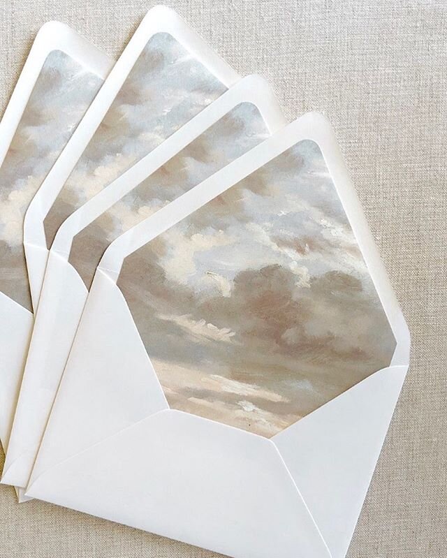 Ethereal liners for the most romantic of suites ☁️ cloud studies are a recent obsession. Starting in 3rd grade, my Grammy who is a painter would teach me techniques with oils like reflections in water, realistic shadows, and impressionist clouds. To 
