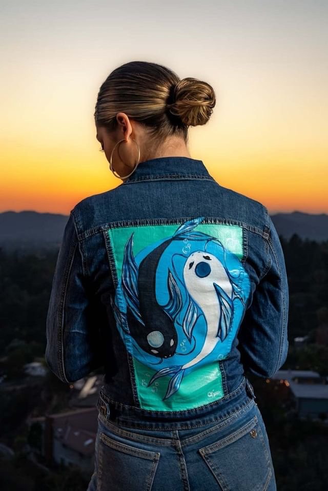 Koi Fish Denim Jacket