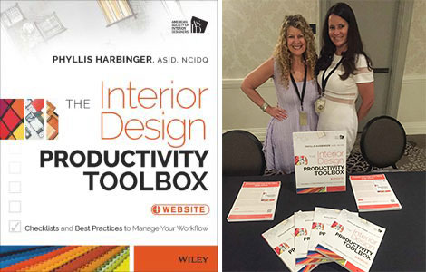 Productivity Toolbox book and Phyllis Harbinger at book signing event