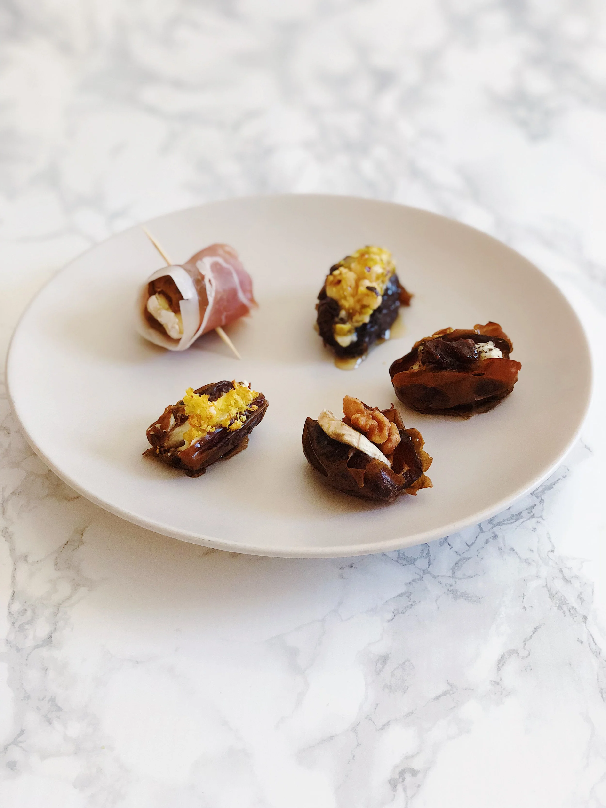 Stuffed Dates 5 Ways (my first cooking video!)