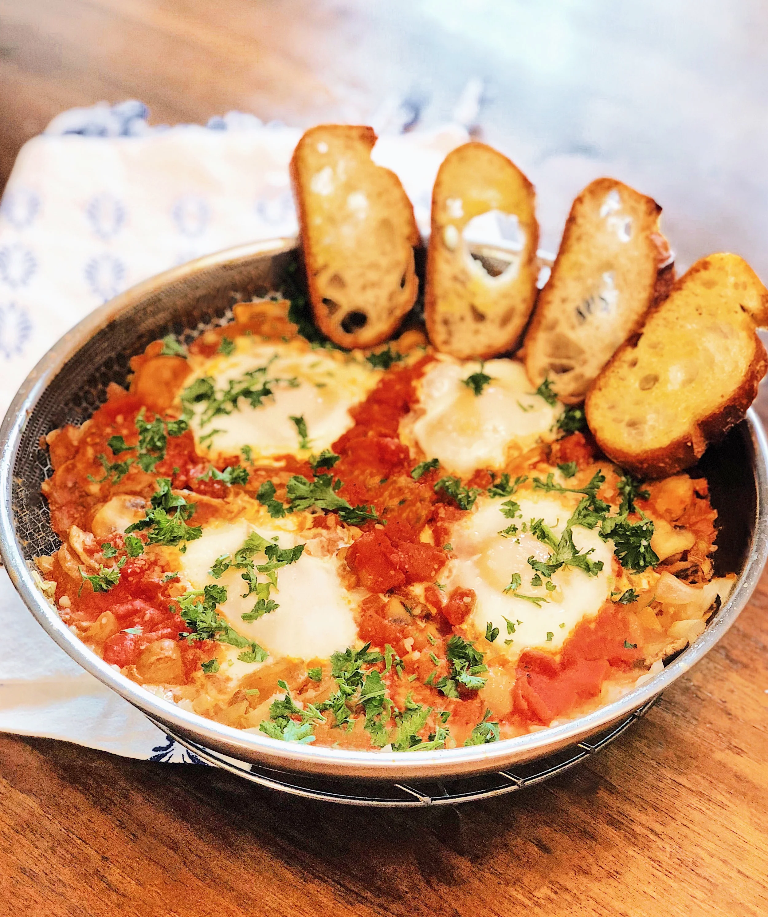 Shakshuka with Sausage and Mushrooms