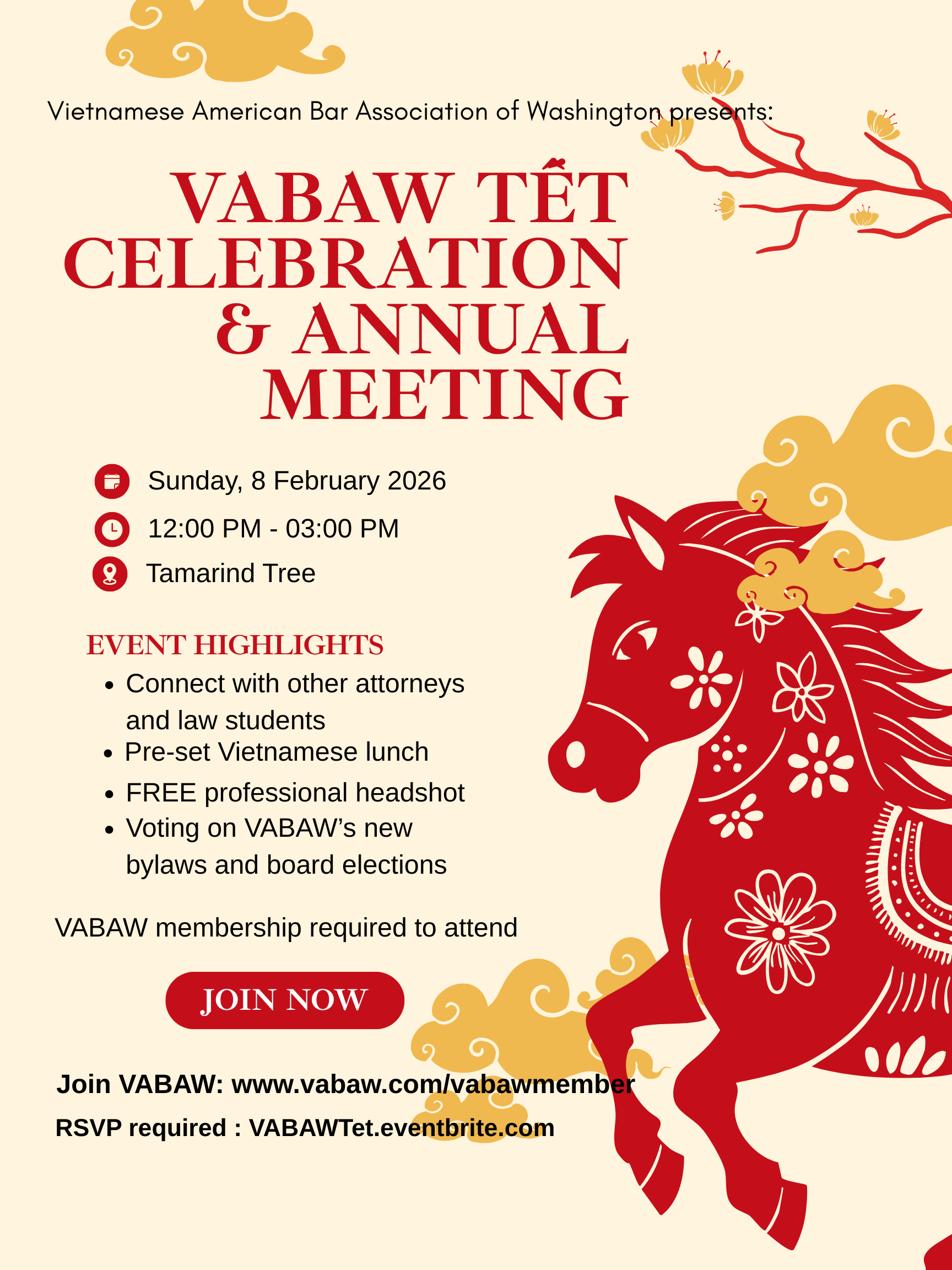 VABAW's 2026 Tết Celebration &amp; Annual Meeting
