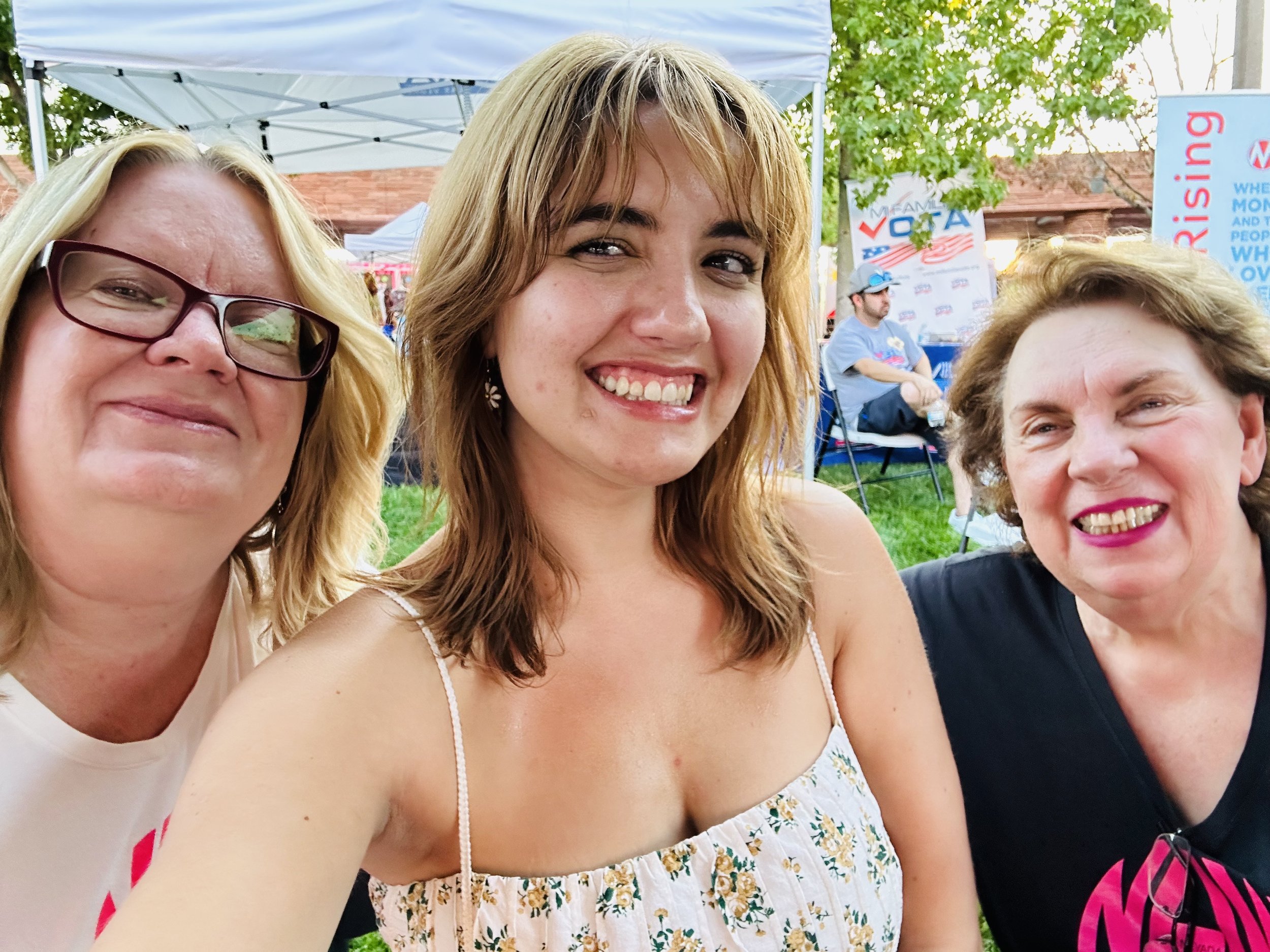  Nevada NOW Board members Jeri Burton, Madalena Robertson, and Eva Love at SEIU Communities United 