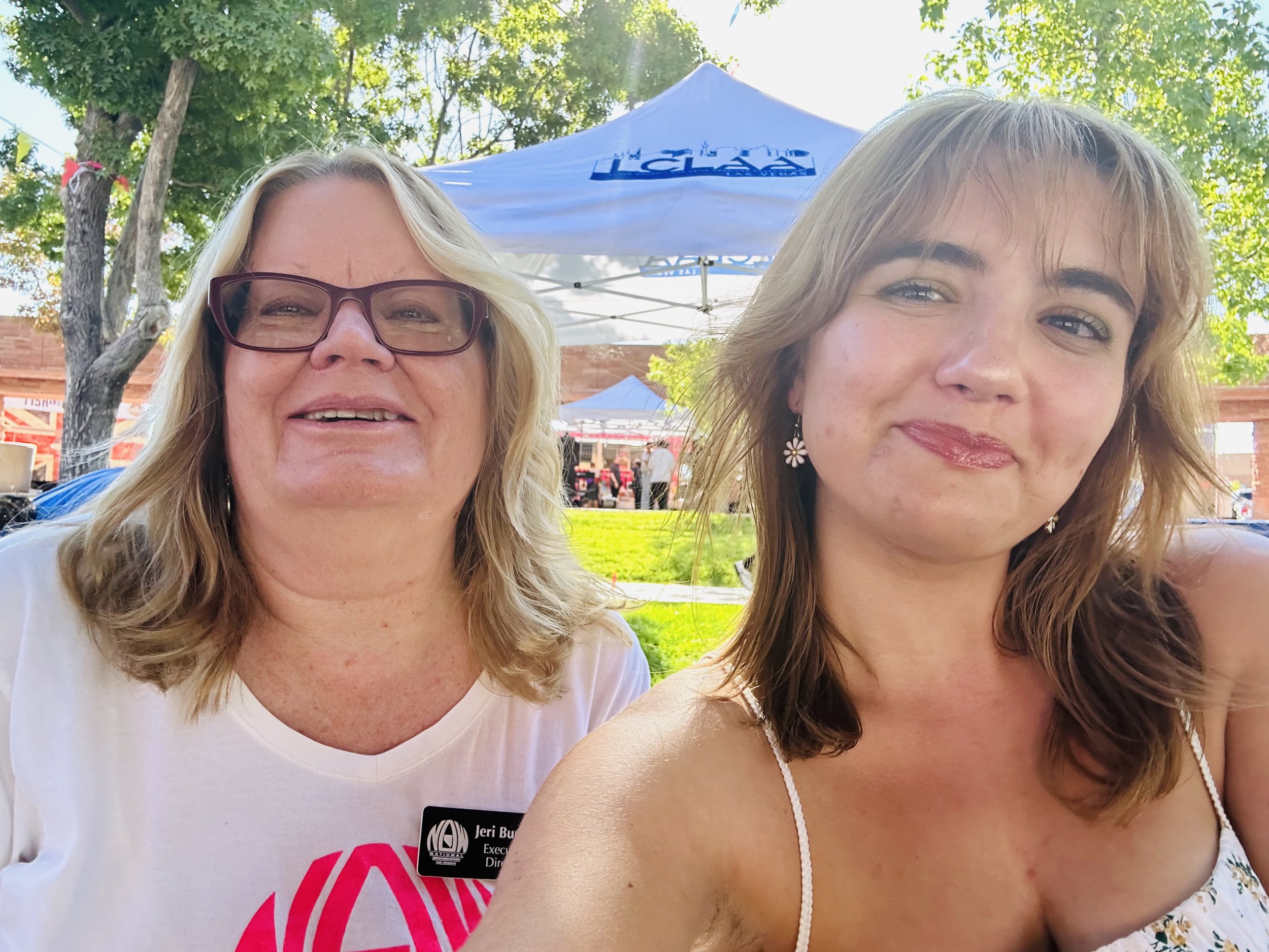  Nevada NOW Board members Jeri Burton and Madalena Robertson at SEIU Communities United 