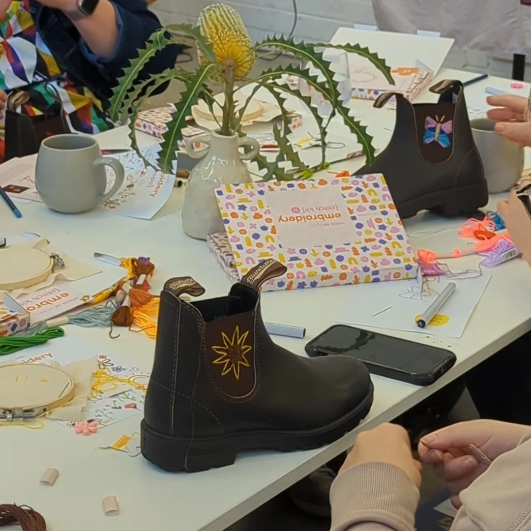 Boots with a personality- How to Embroider your Blundstone boots ...