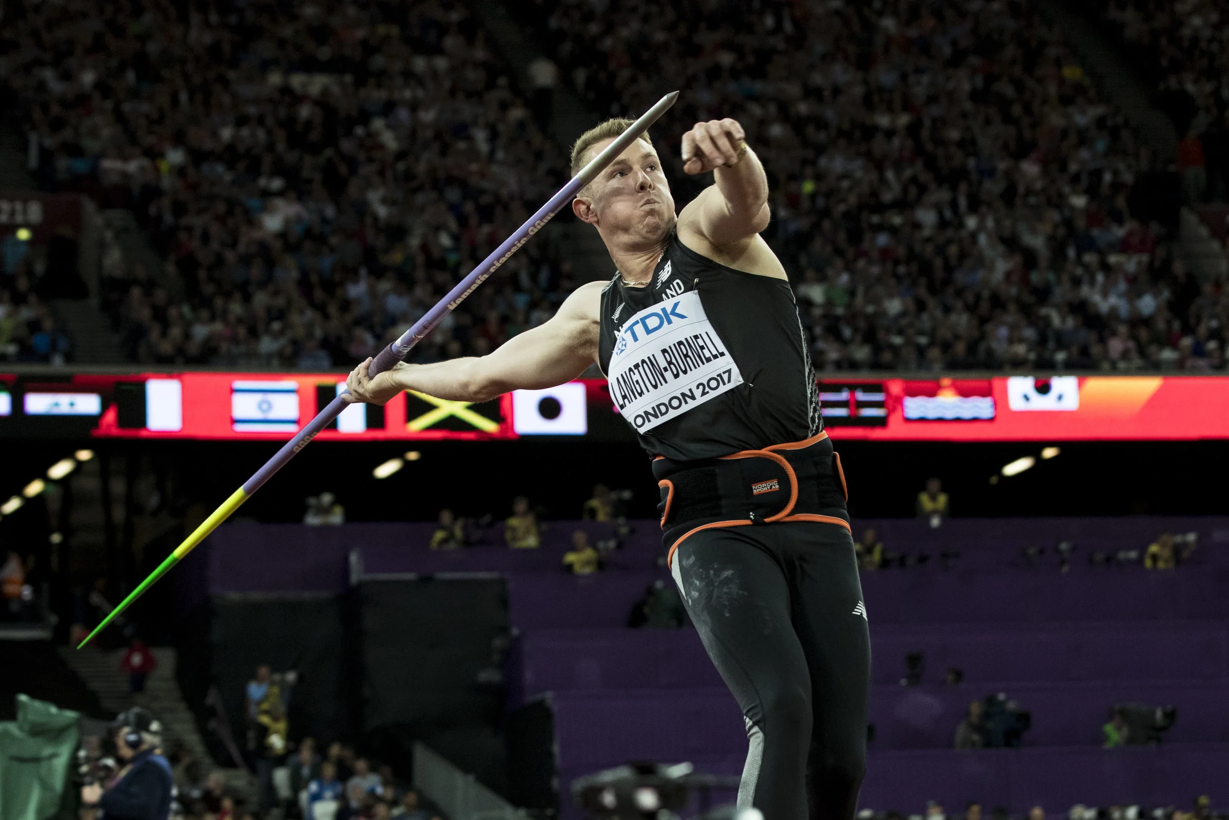 Day 7: Ben Langton Burnell in the Javelin Qualifier. 