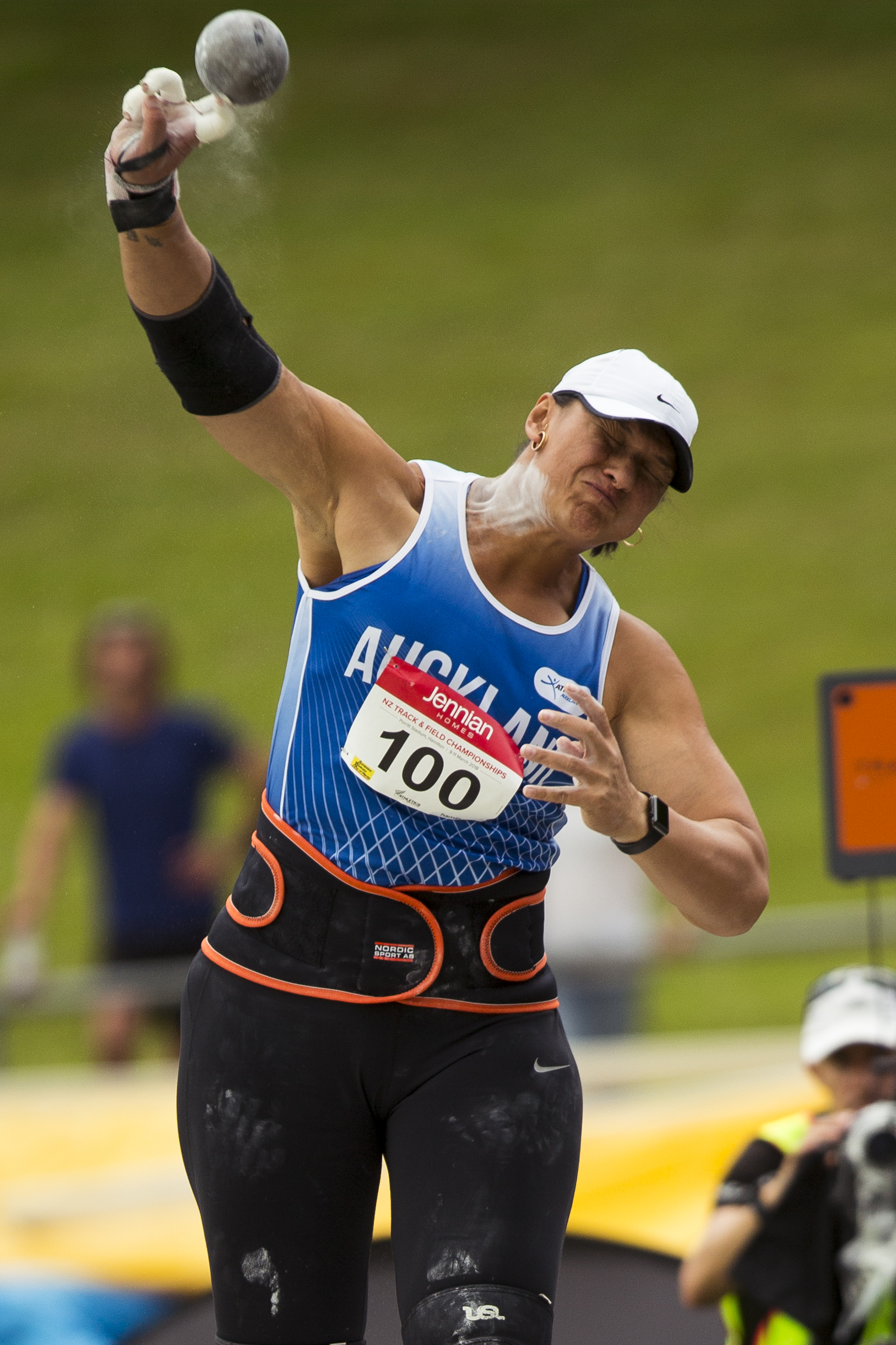  Dame Valerie Adams in action at the New Zealand Track and Field Champs. Hamilton New Zealand. Copyright photo: Alisha Lovrich / www.photosport.nz. Copyright photo: Alisha Lovrich / www.photosport.nz 