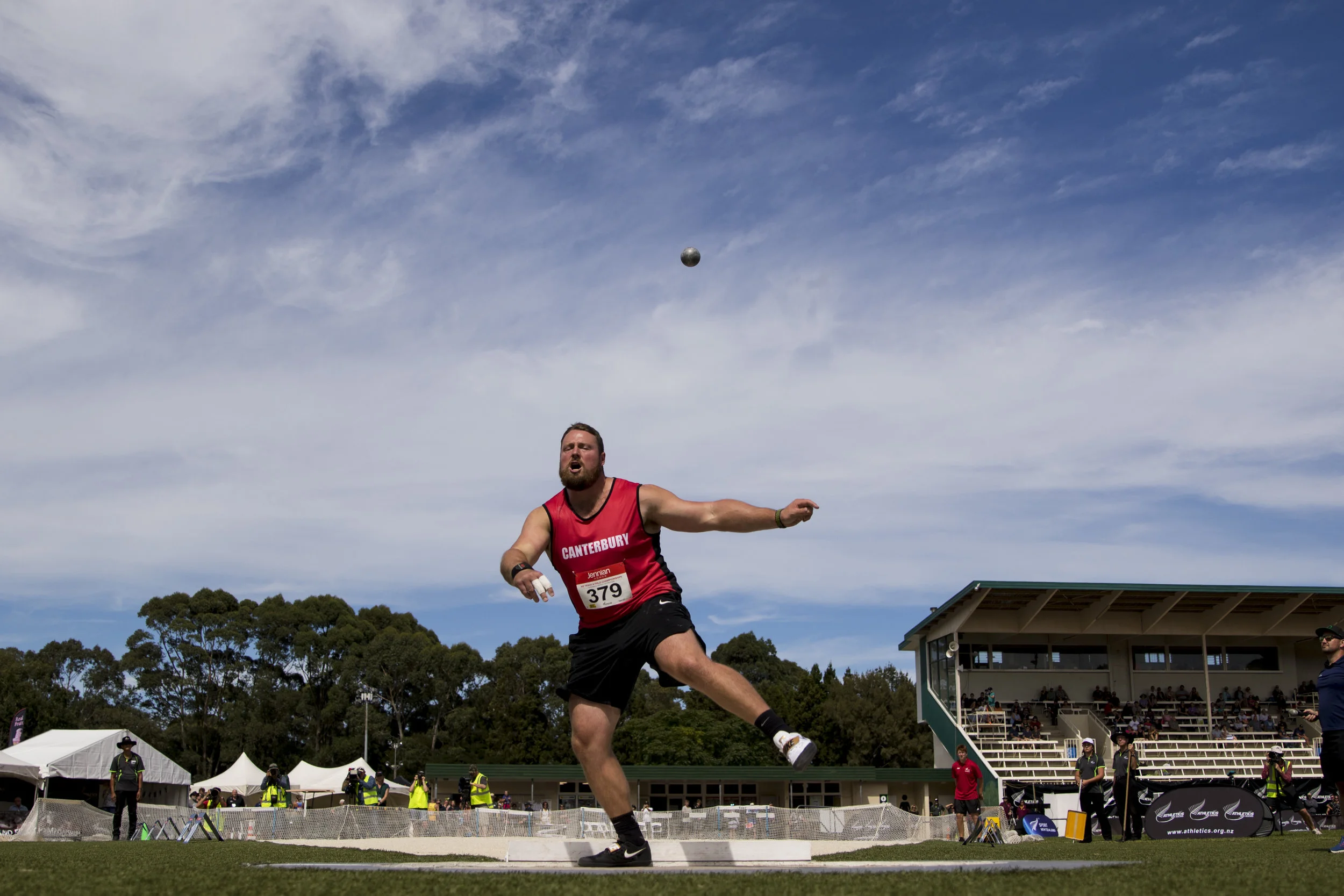 Tom Walsh wins the Shot Put at the New Zealand Track and Field Championships. Hamilton, New Zealand. 11 March 2018. Copyright photo: Alisha Lovrich / www.photosport.nz