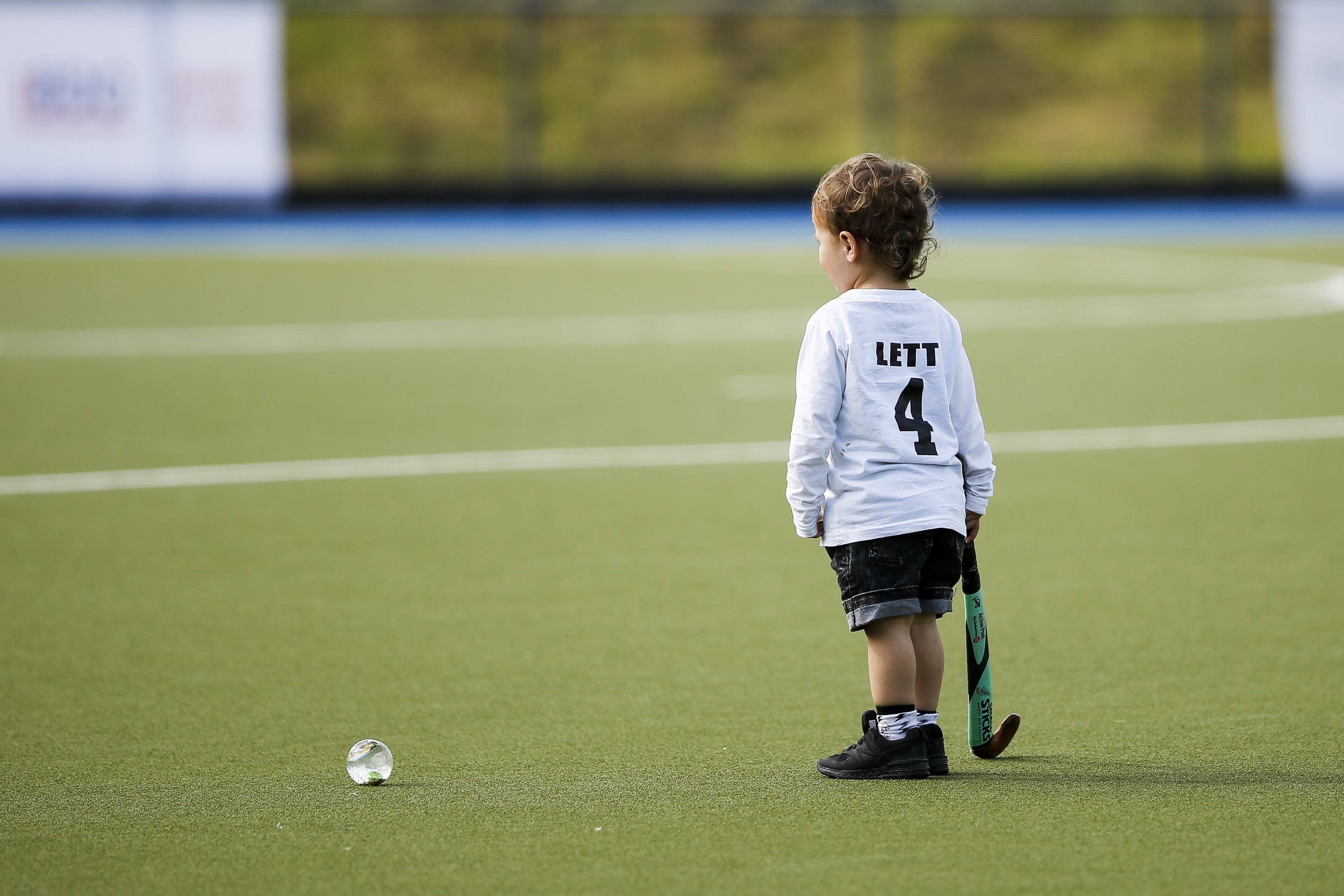  Dane Lett's son has a run on the turf at the final game of the Black Sticks v Canada Test Matches 21 October 2018. Copyright photo: Alisha Lovrich / www.photosport.nz 