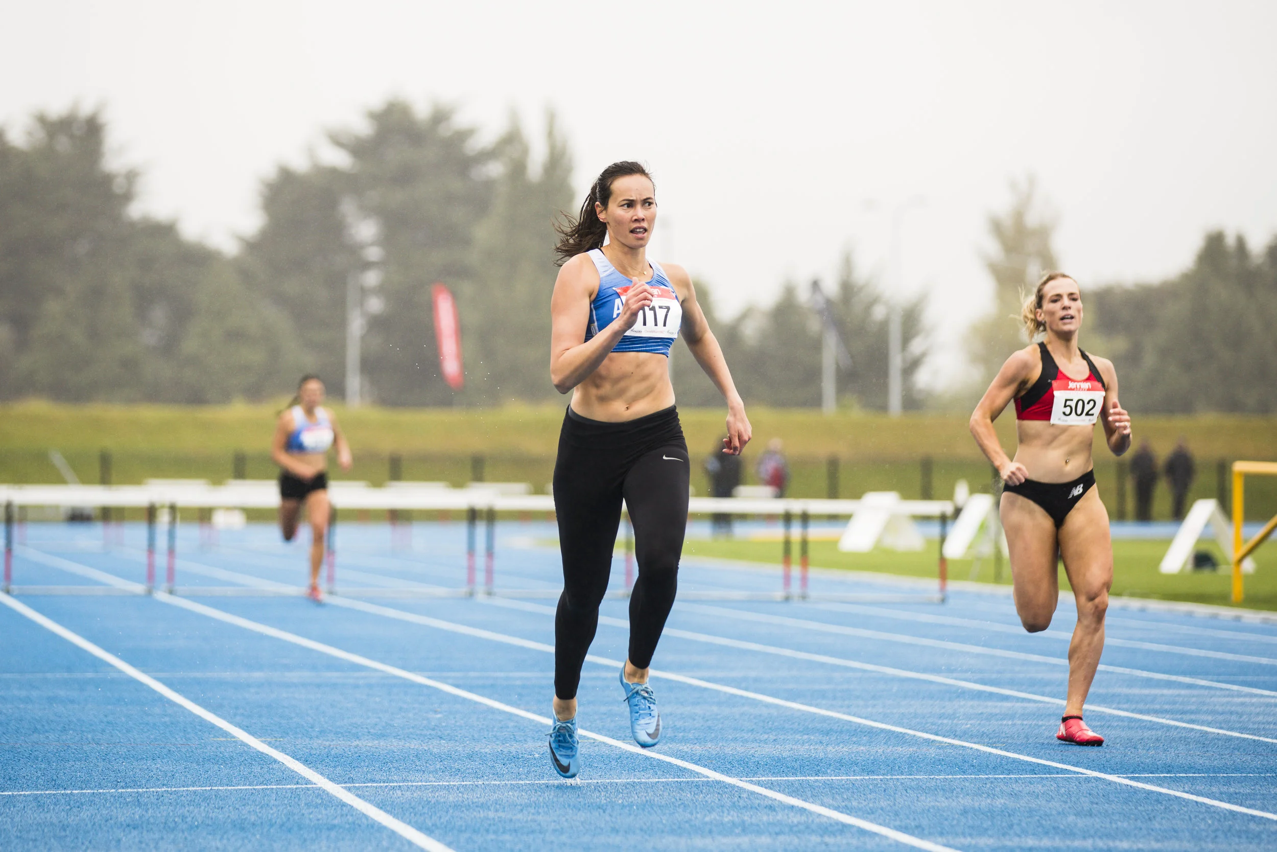 Portia Bing wins the 400m Hurdles at the NZ Track and Field Championships. 8 March 2019. Christchurch, New Zealand. Copyright photo: Alisha Lovrich / www.photosport.nz