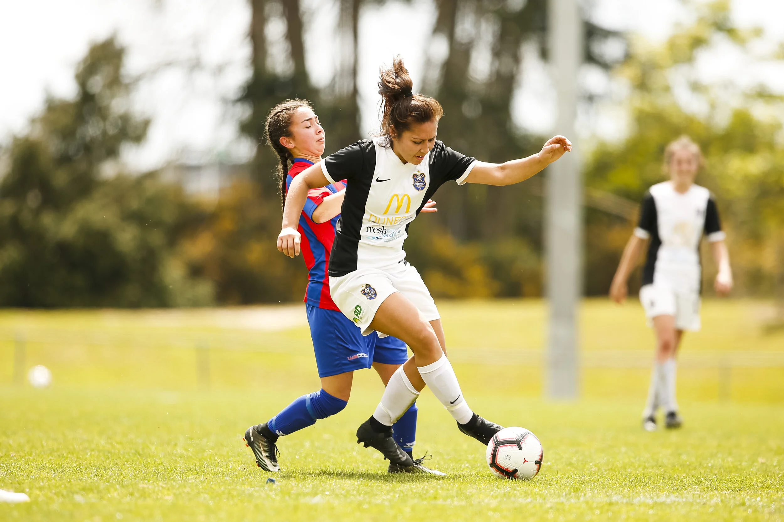  Shontelle Smith of Southern. Southern defeat Waikato Bay of Plenty 6-3 in the National Women's Football League Match Day 4. McLennan Park, Papakura. October 7, 2018. Copyright photo: Alisha Lovrich / www.photosport.nz 