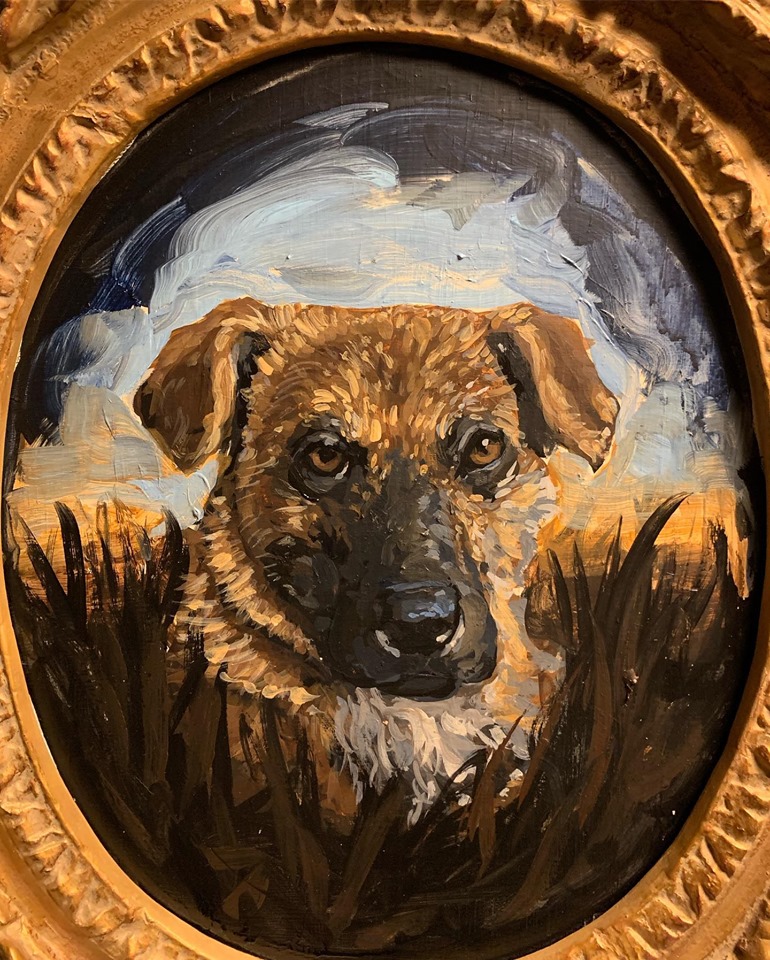 Portrait of a Rez Dog "Billy" , 2019