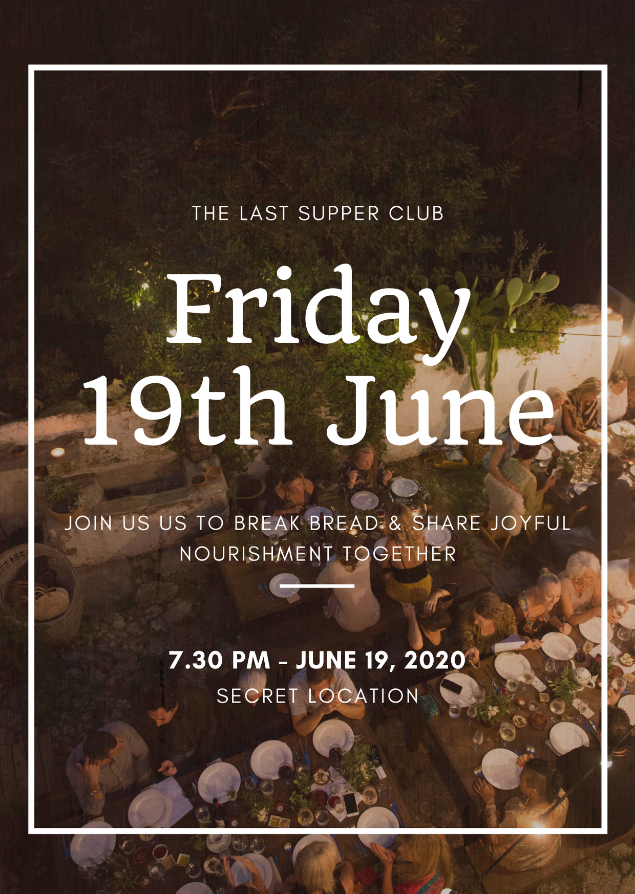 Friday 19th June 2020 @ 7.30pm