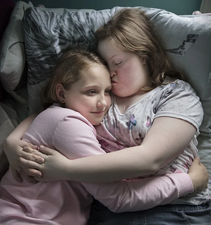  Sisters Charlotte &amp; Hattie are the best of friends, Hattie has Down's Syndrome. 