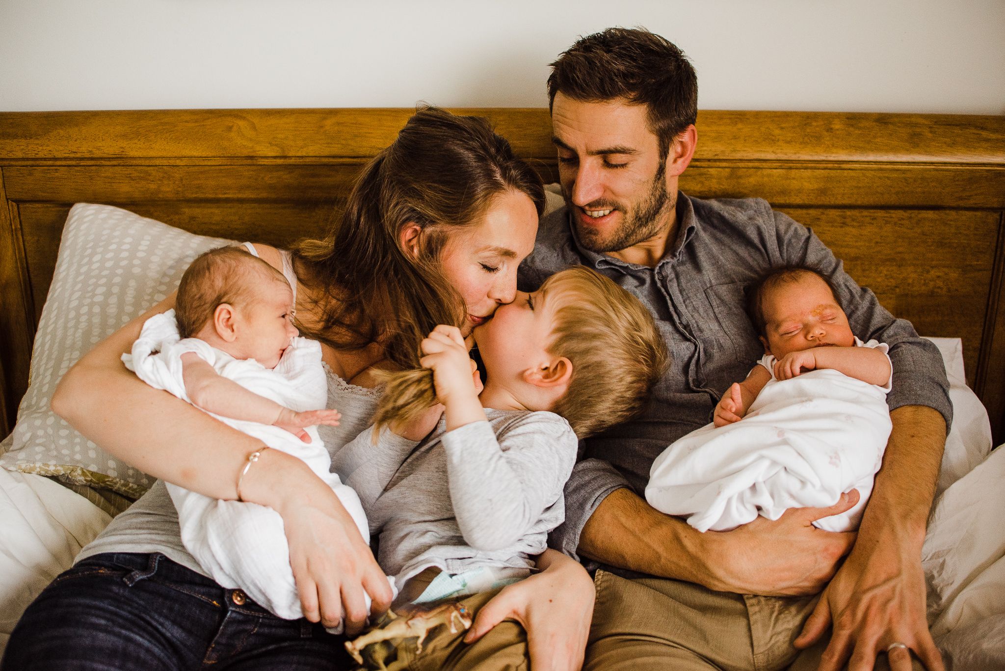 Family twin newborn in home photoshoot Cheltenham.jpg