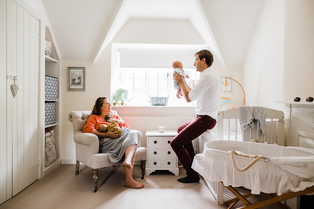 Newborn baby girl sleeping in beautiful nursery -  cotswold photography.jpg