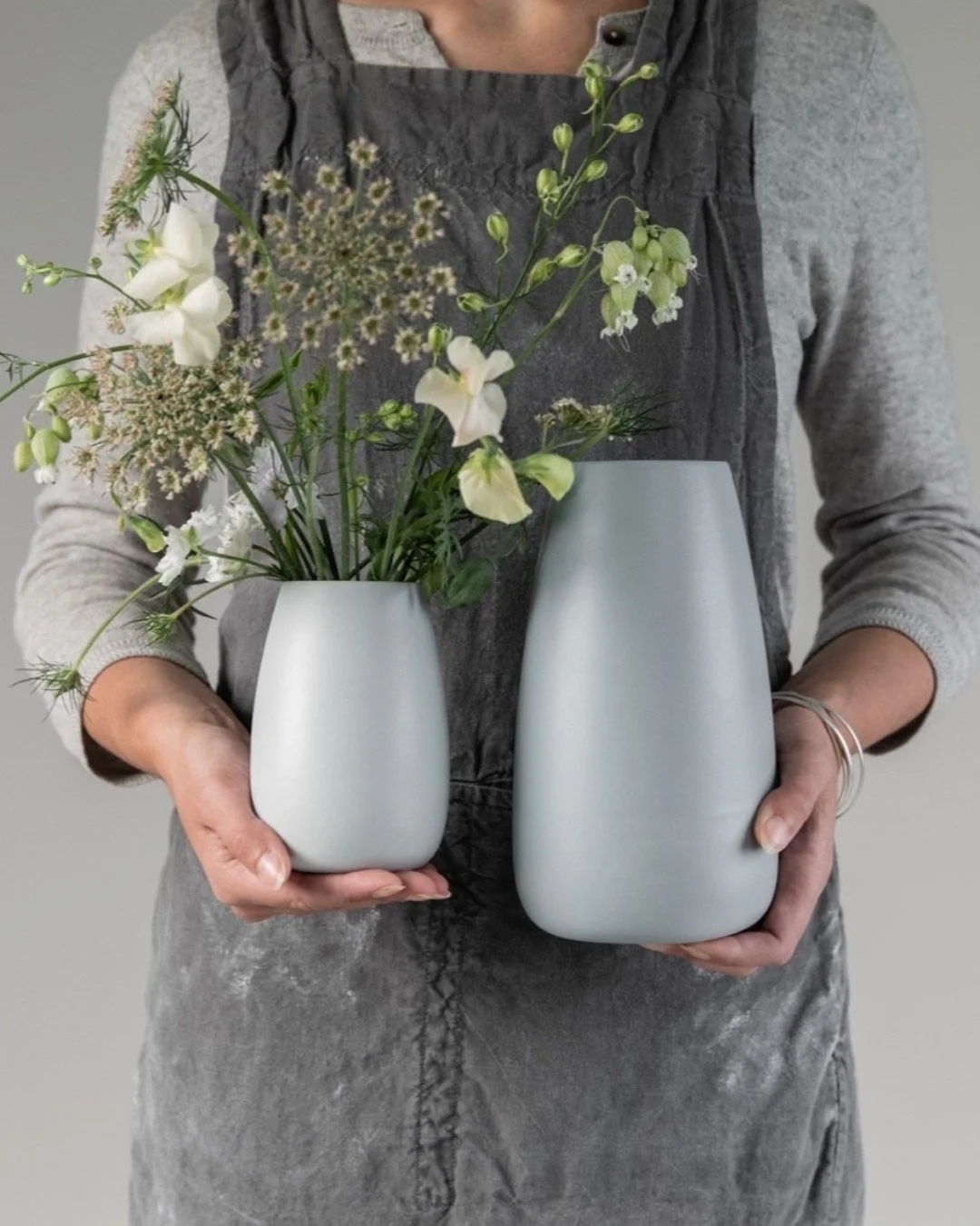 The last blooms of summer belong in something special ✨

Our porcelain vases are handmade in our Devon studio with soft curves and a clean, timeless finish. Their simplicity makes space for whatever the season brings &mdash; summer flowers, garden cu