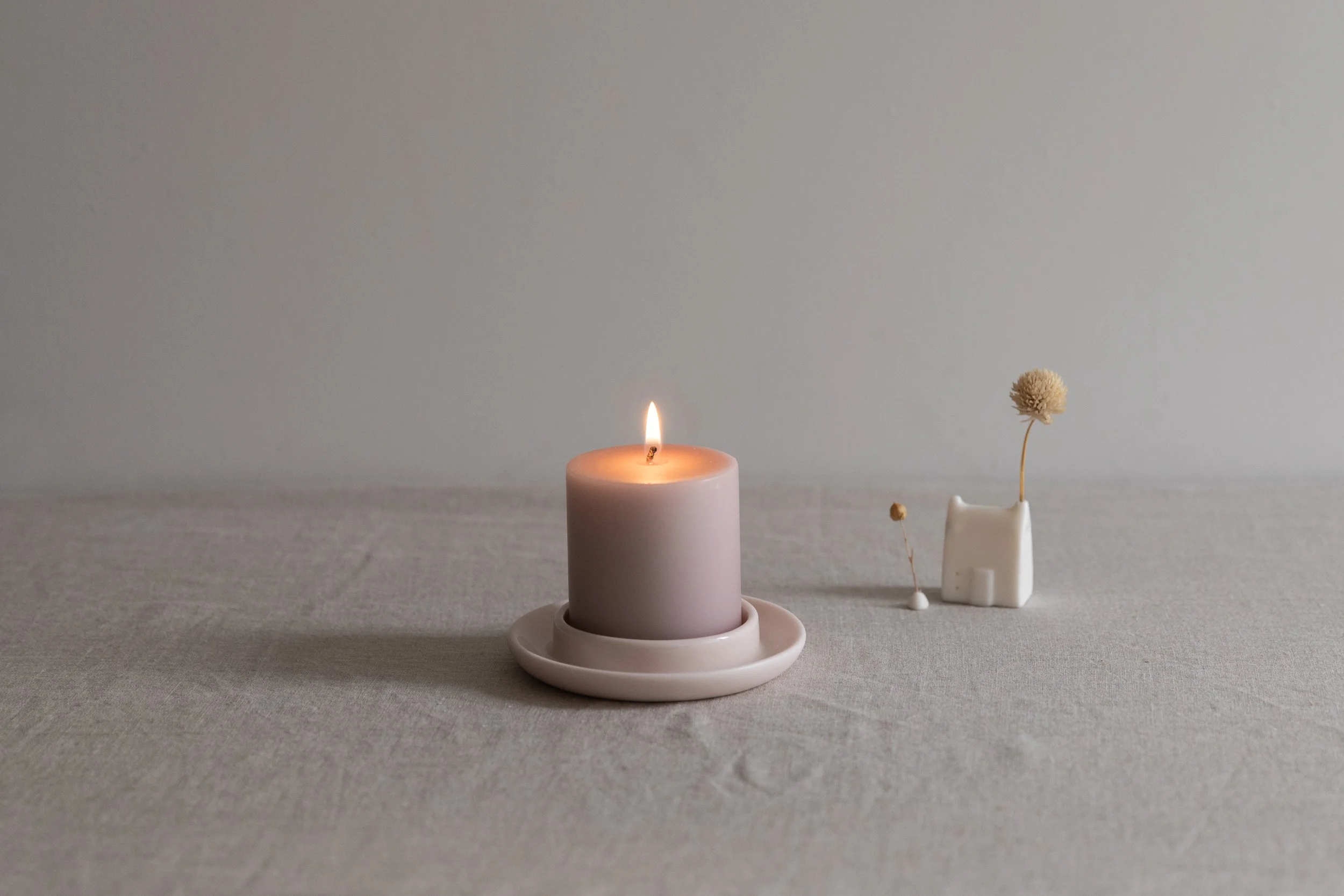 Pippi & Me - porcelain pillar candle holder pink
